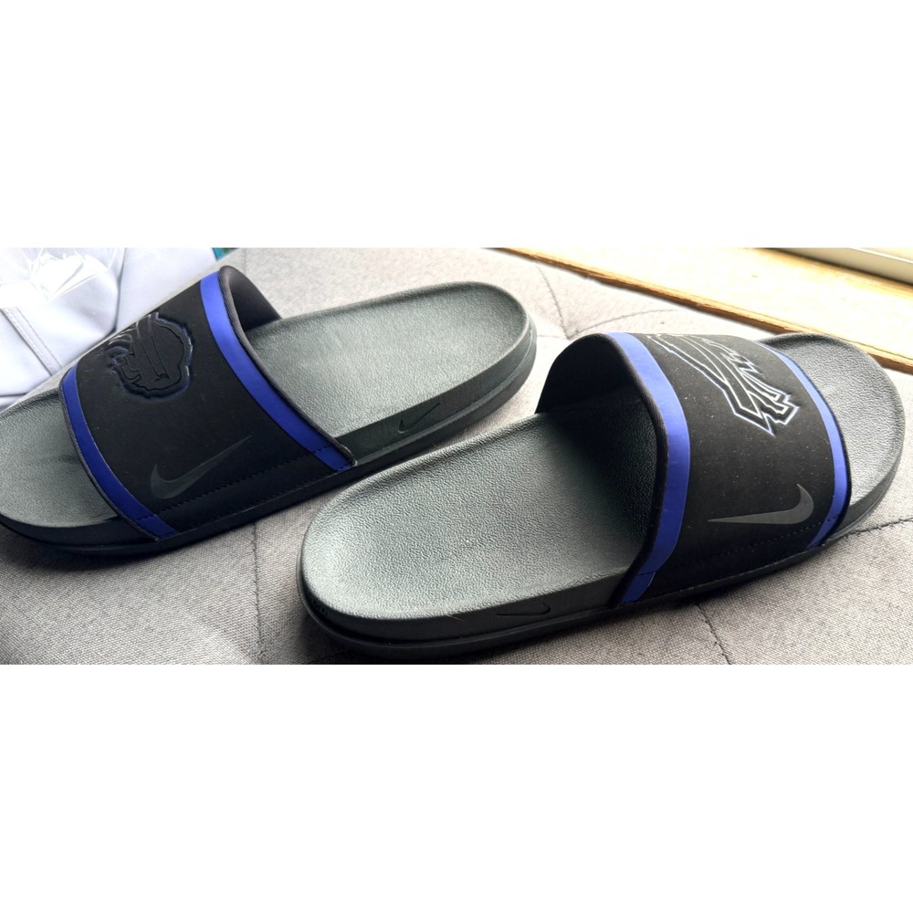 Nike Offcourt Men's Buffalo Bills Sandals Slides Size 10 Black Blue Go Bills!!!!